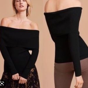 Off the shoulder black Wilfred sweater
